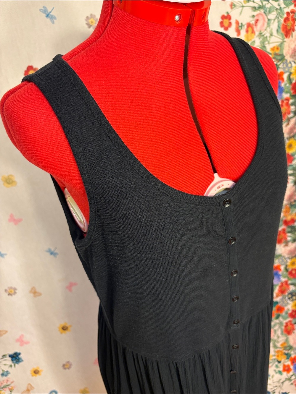 Frye - Comfy Black Sleeveless Button-Front Maxi Dress w/ Pockets 🎉 - Picture 6 of 11